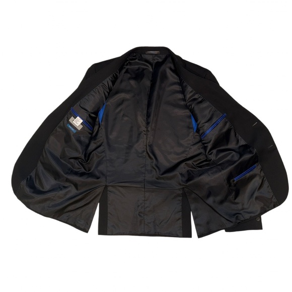 Kenneth Cole REACTION Techni-Cole Men’s Black 2-Button Blazer Jacket 42R - Picture 7 of 10